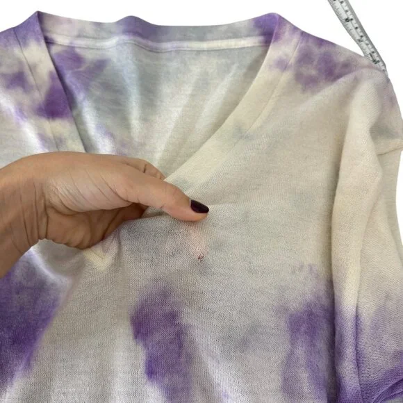 The Elder Statesman Cashmere Tie Dye Long Fit Sweater Top
